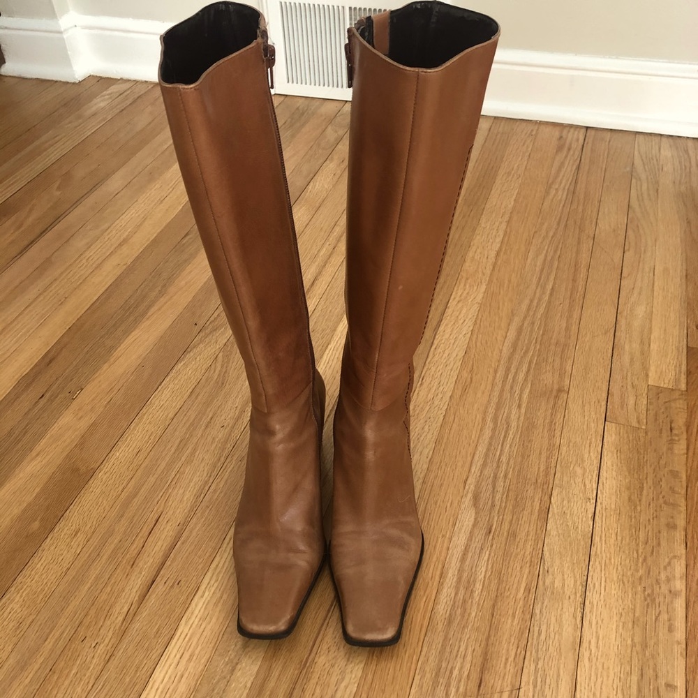 Nine West Distressed Knee High Leather Boots